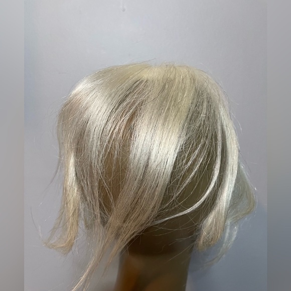Lonai Silver Black Human Hair Topper | Real Hair Clip-In Wiglet new - Picture 4 of 5